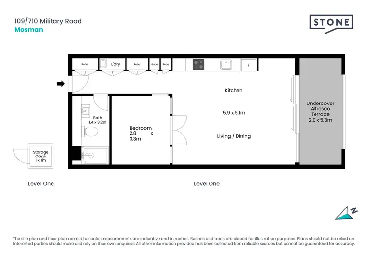 Floorplan of Homely apartment listing, 109/710 Military Road, Mosman NSW 2088