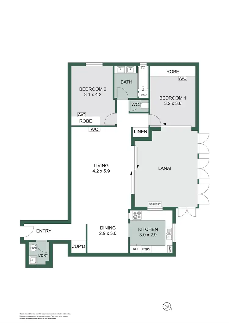 Floorplan of Homely apartment listing, 606/2 Greenslopes Street, Cairns North QLD 4870