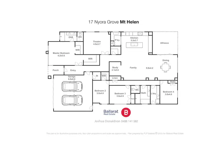 Floorplan of Homely house listing, 17 Nyora Grove, Mount Helen VIC 3350