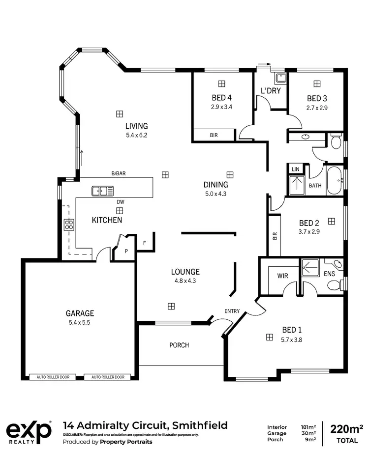 Floorplan of Homely house listing, 14 Admiralty Circuit, Smithfield SA 5114