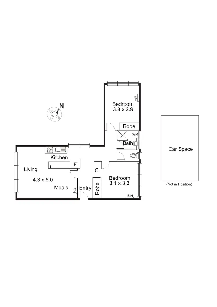 Floorplan of Homely apartment listing, 1/56 Byron Street, Elwood VIC 3184