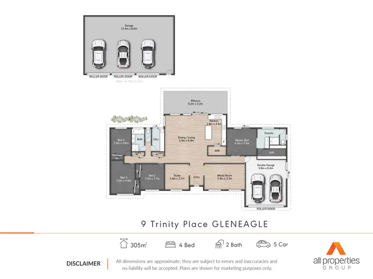 Floorplan of Homely house listing, 9 Trinity Place, Gleneagle QLD 4285