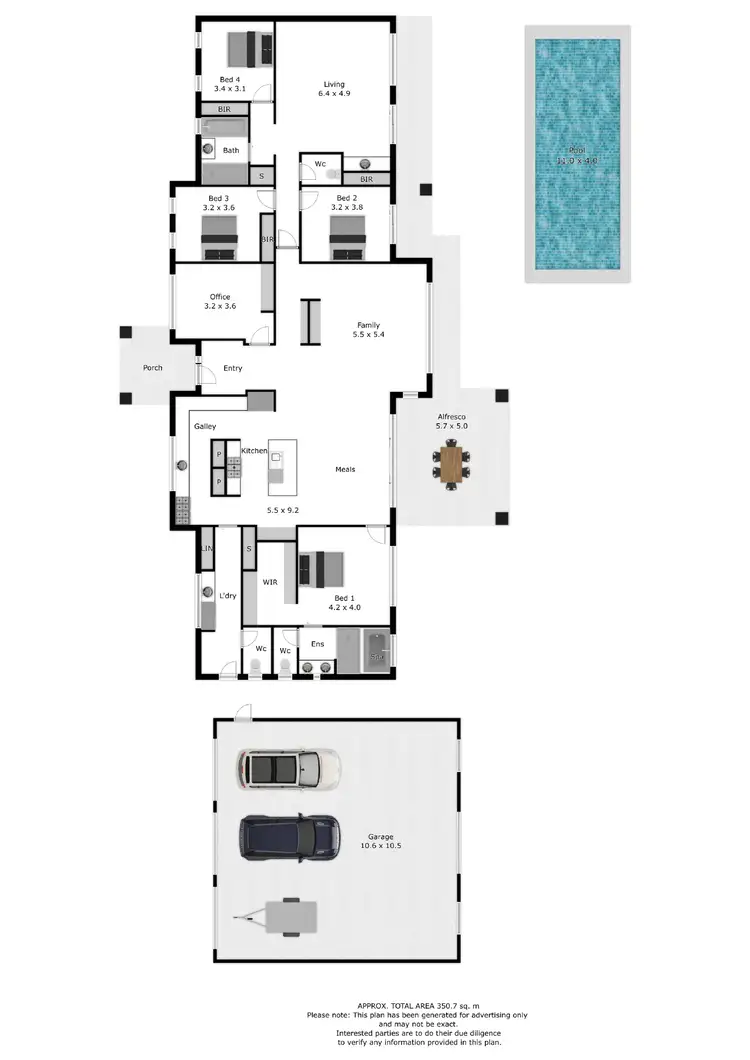 Floorplan of Homely house listing, 64 Whitestone Place, West Wodonga VIC 3690