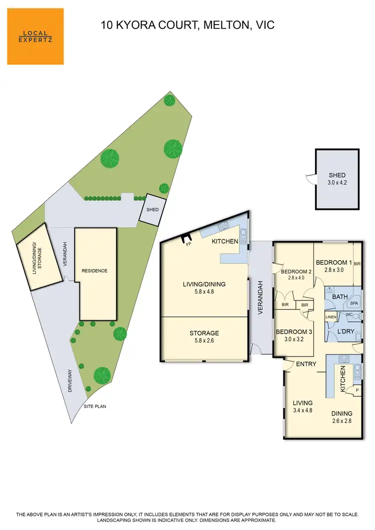 Floorplan of Homely house listing, 10 Kyora Court, Melton VIC 3337