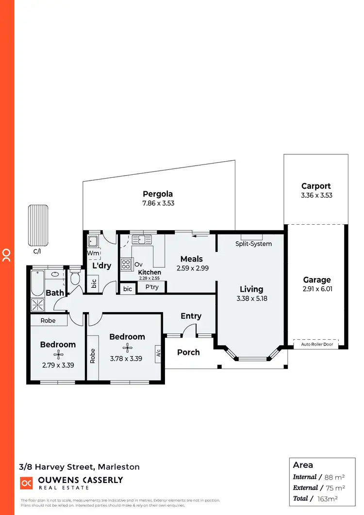 Floorplan of Homely unit listing, 3/8 Harvey Street, Marleston SA 5033