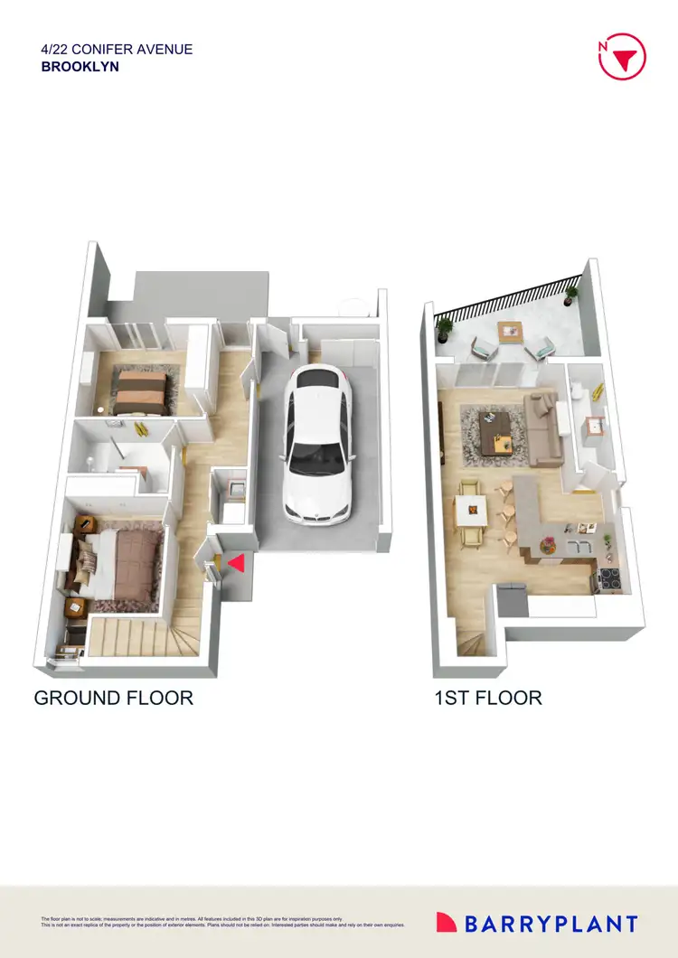 Floorplan of Homely townhouse listing, 4/22 Conifer Avenue, Brooklyn VIC 3012