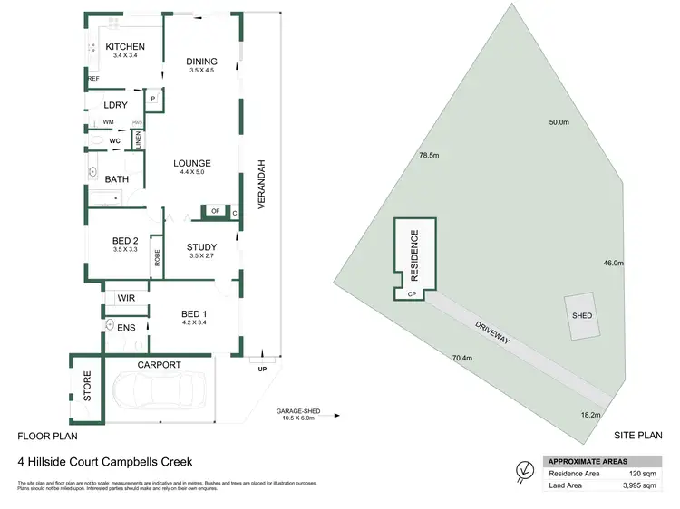 Floorplan of Homely house listing, 4 Hillside Court, Campbells Creek VIC 3451