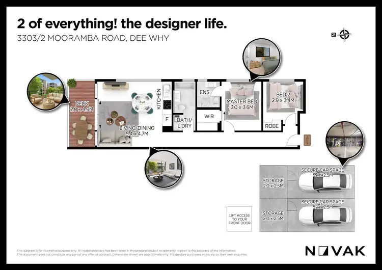 Floorplan of Homely apartment listing, 3303/2 Mooramba Road, Dee Why NSW 2099