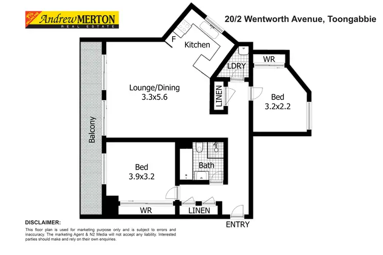 Floorplan of Homely apartment listing, 20/2 Wentworth Avenue, Toongabbie NSW 2146