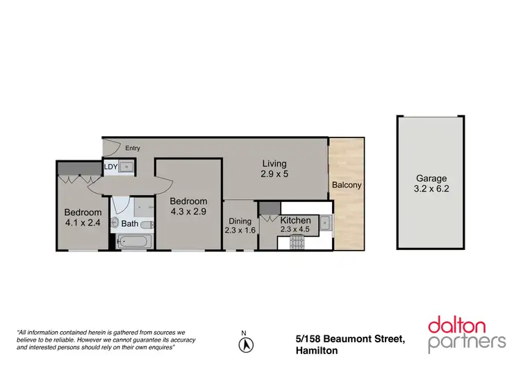 Floorplan of Homely unit listing, 5/158 Beaumont Street, Hamilton NSW 2303