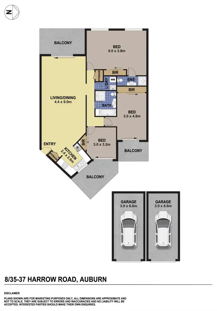 Floorplan of Homely unit listing, 8/35 Harrow Road, Auburn NSW 2144