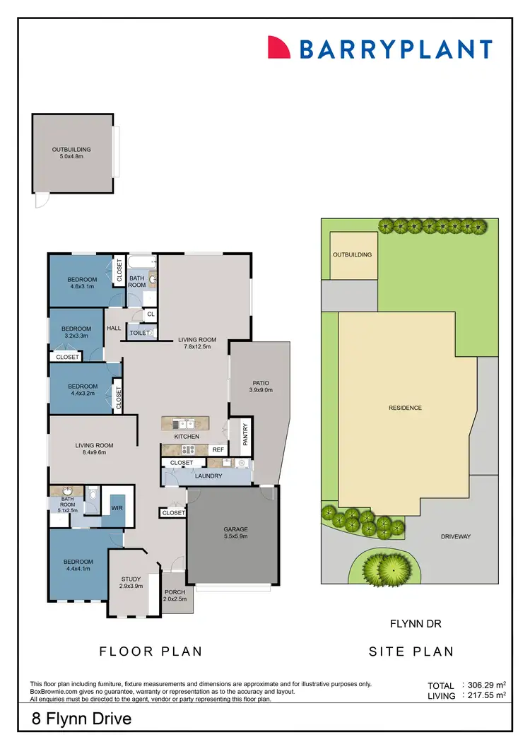 Floorplan of Homely house listing, 8 Flynn Drive, Mildura VIC 3500