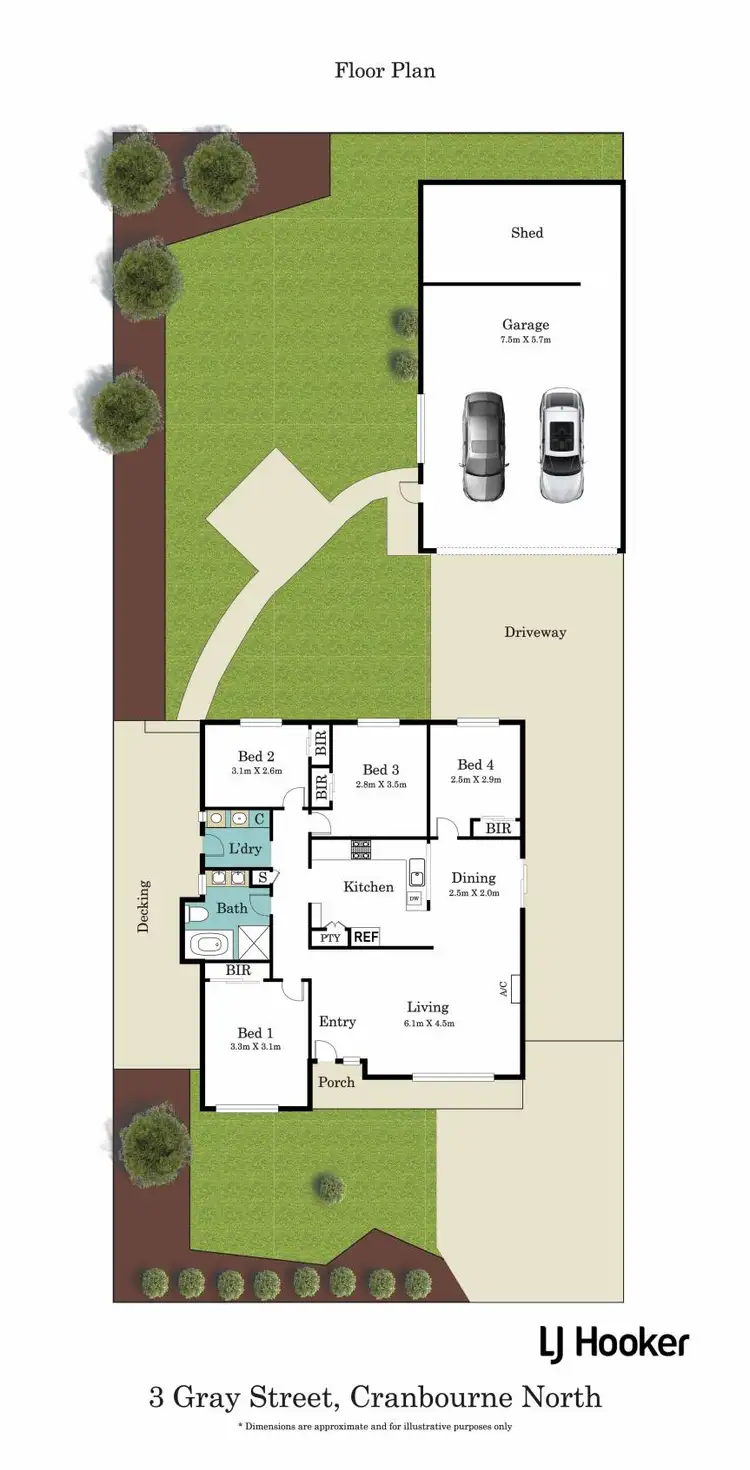 Floorplan of Homely house listing, 3 Gray Street, Cranbourne North VIC 3977