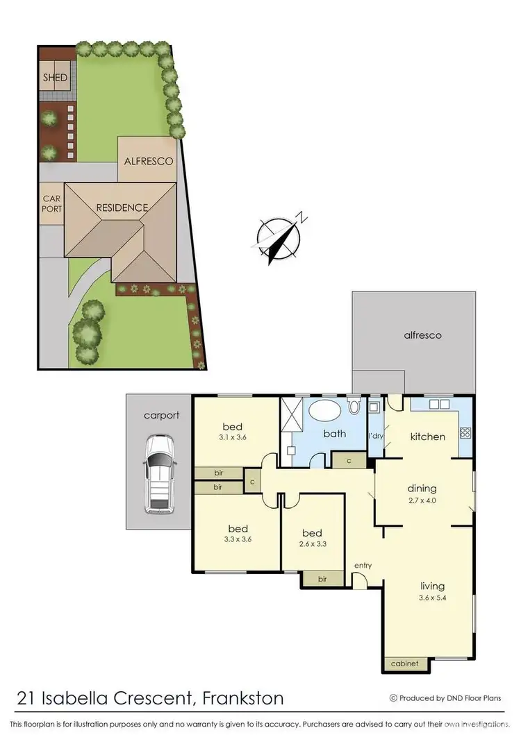 Floorplan of Homely house listing, 21 Isabella Crescent, Frankston VIC 3199
