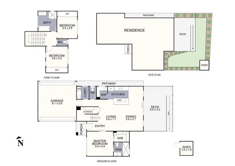 Floorplan of Homely townhouse listing, 3/87 Bayswater Road, Croydon VIC 3136