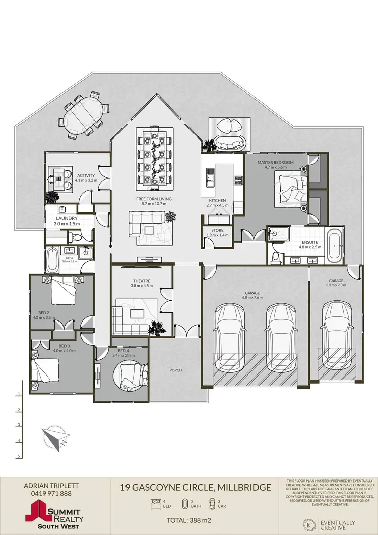 Floorplan of Homely house listing, 19 Gascoyne Circle, Millbridge WA 6232