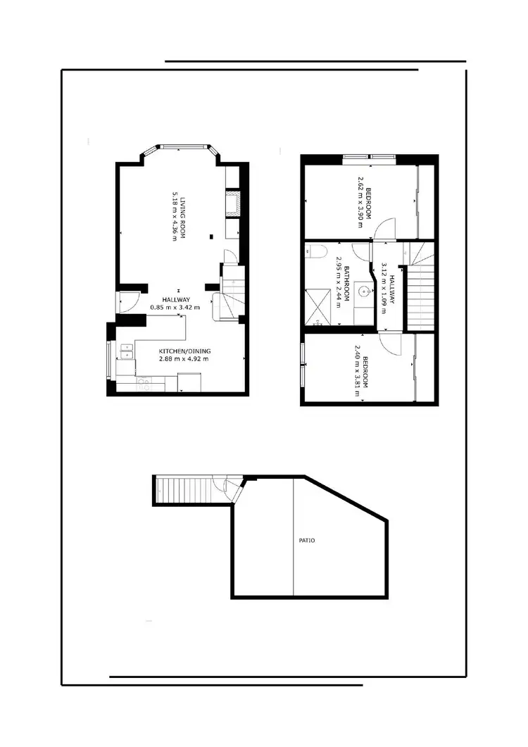 Floorplan of Homely townhouse listing, 2/54 The Strand, Williamstown VIC 3016