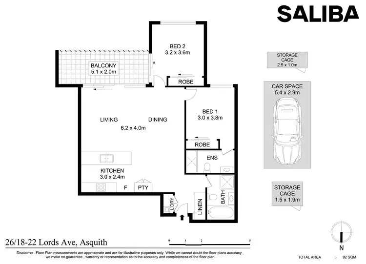 Floorplan of Homely unit listing, 26/18-22 Lords Avenue, Asquith NSW 2077