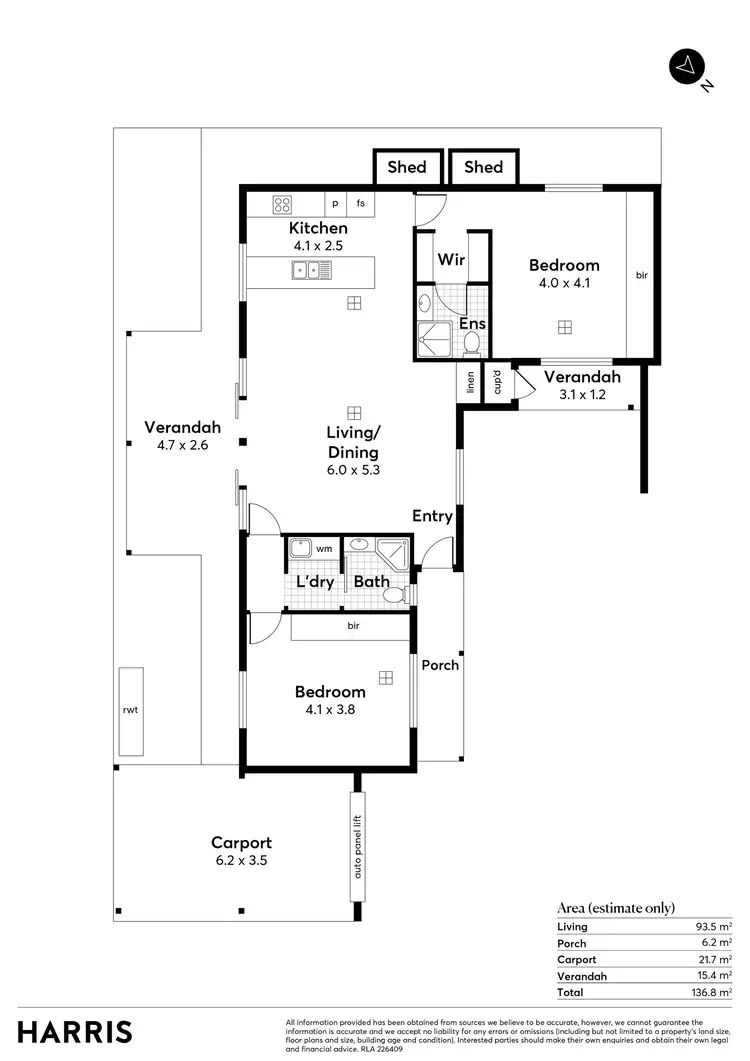 Floorplan of Homely unit listing, 7D Jetty Road, Brighton SA 5048