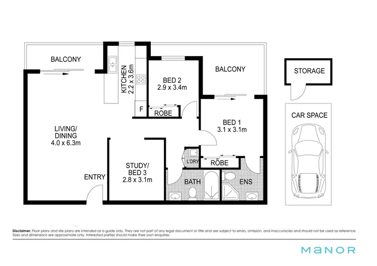 Floorplan of Homely apartment listing, 402/53 Kildare Road, Blacktown NSW 2148