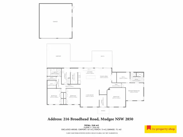 Floorplan of Homely house listing, 216 Broadhead Road, Mudgee NSW 2850