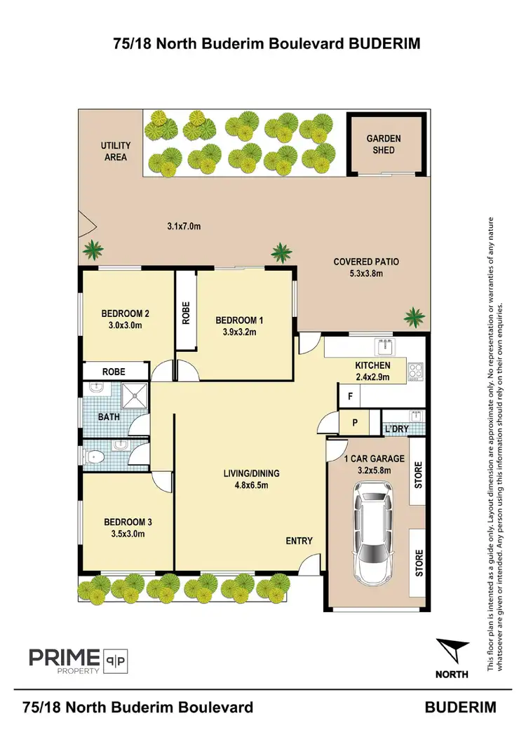 Floorplan of Homely unit listing, 75/18 North Buderim Boulevard, Buderim QLD 4556