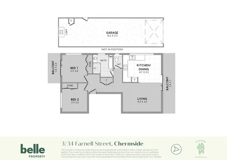 Floorplan of Homely unit listing, 3/34 Farnell Street, Chermside QLD 4032