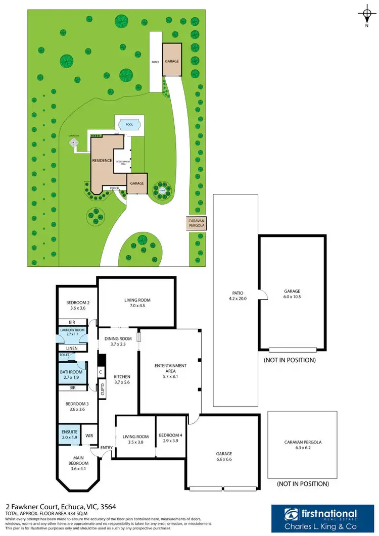 Floorplan of Homely house listing, 2 Fawkner Court, Echuca VIC 3564