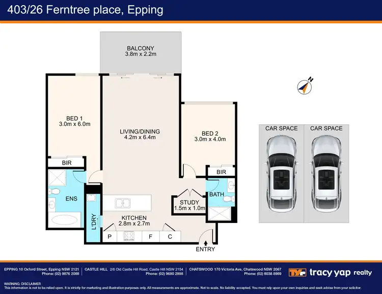 Floorplan of Homely apartment listing, 403/26 Ferntree Place, Epping NSW 2121