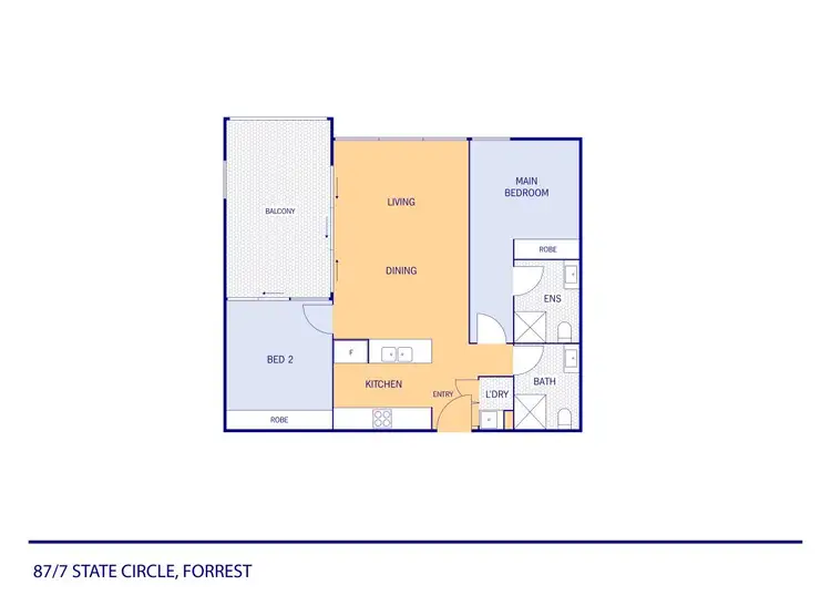 Floorplan of Homely apartment listing, 87/7 State Circle, Forrest ACT 2603