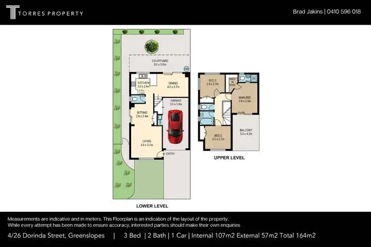Floorplan of Homely townhouse listing, 4/26 Dorinda Street, Greenslopes QLD 4120