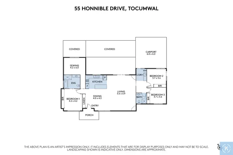 Floorplan of Homely house listing, 55 Honniball Drive, Tocumwal NSW 2714