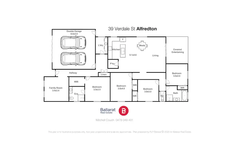Floorplan of Homely house listing, 39 Verdale Drive, Alfredton VIC 3350