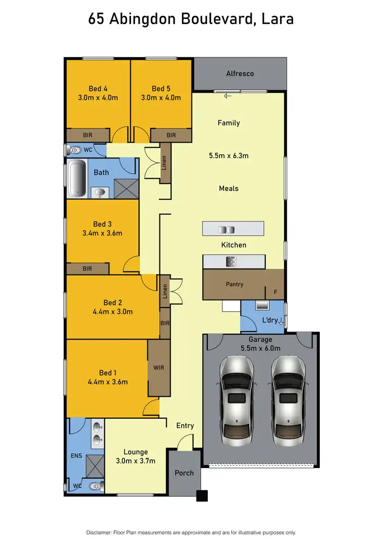 Floorplan of Homely house listing, 65 Abingdon Boulevard, Lara VIC 3212