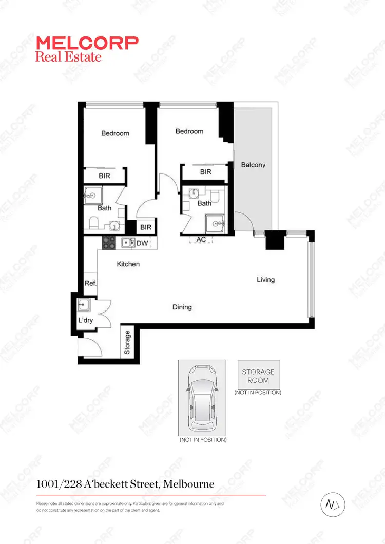 Floorplan of Homely apartment listing, 1001/228 A'beckett Street, Melbourne VIC 3000
