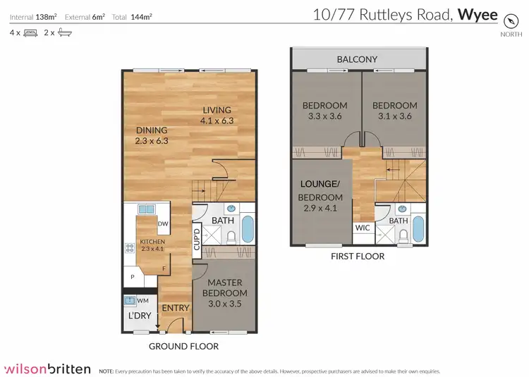 Floorplan of Homely townhouse listing, 10/77 Ruttleys Road, Wyee NSW 2259