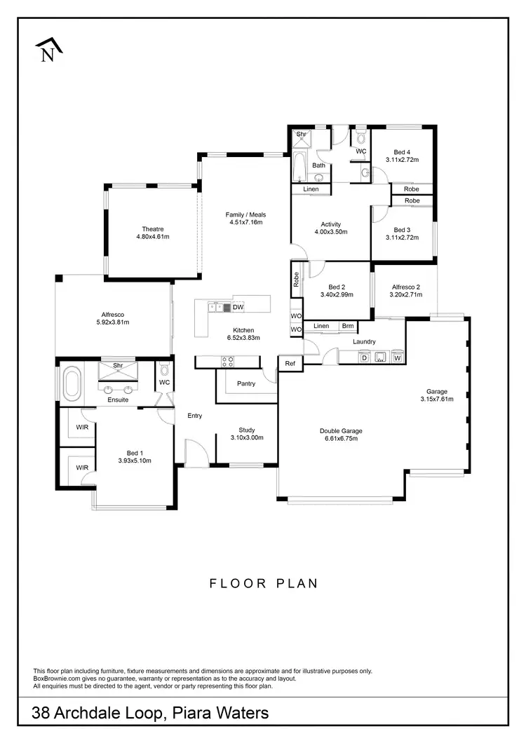 Floorplan of Homely house listing, 38 Archdale Loop, Piara Waters WA 6112