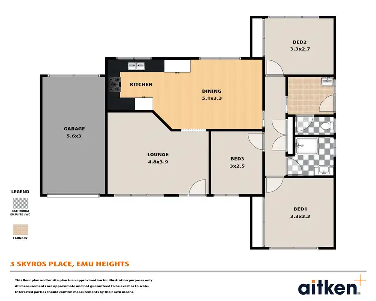 Floorplan of Homely house listing, 3 Skyros Place, Emu Heights NSW 2750