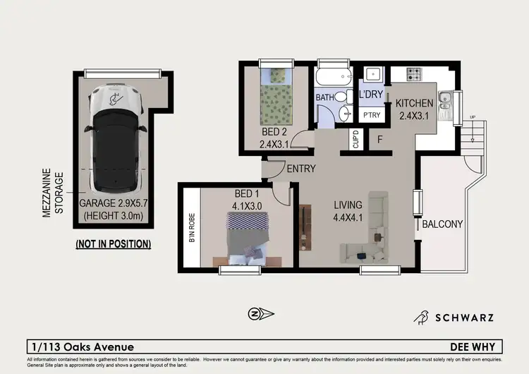 Floorplan of Homely unit listing, 1/113 Oaks Avenue, Dee Why NSW 2099