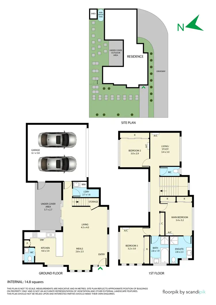 Floorplan of Homely townhouse listing, 1/31 Moncur Avenue, Springvale VIC 3171