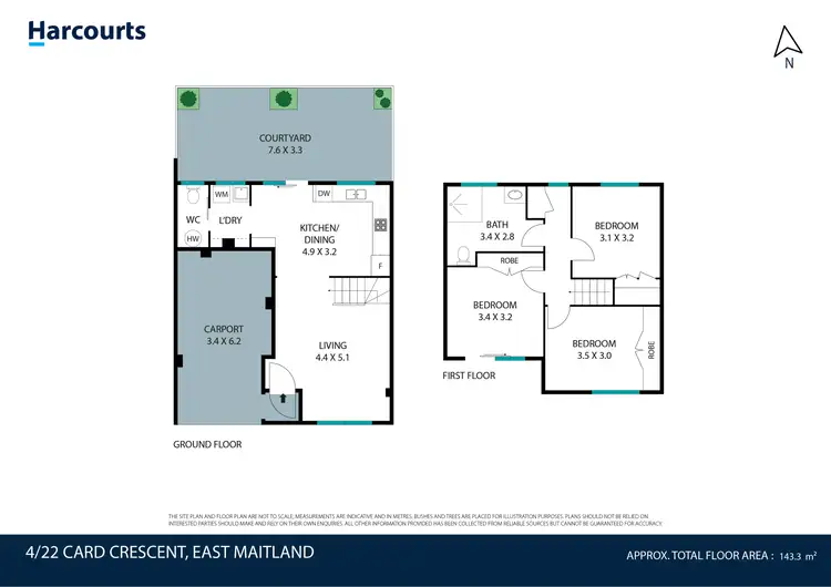 Floorplan of Homely unit listing, 4/22 Card Crescent, East Maitland NSW 2323