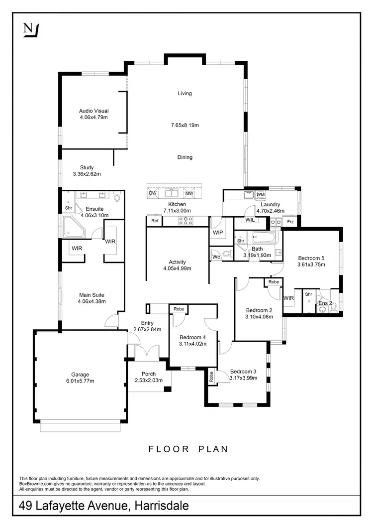 Floorplan of Homely house listing, 49 Lafayette Avenue, Harrisdale WA 6112