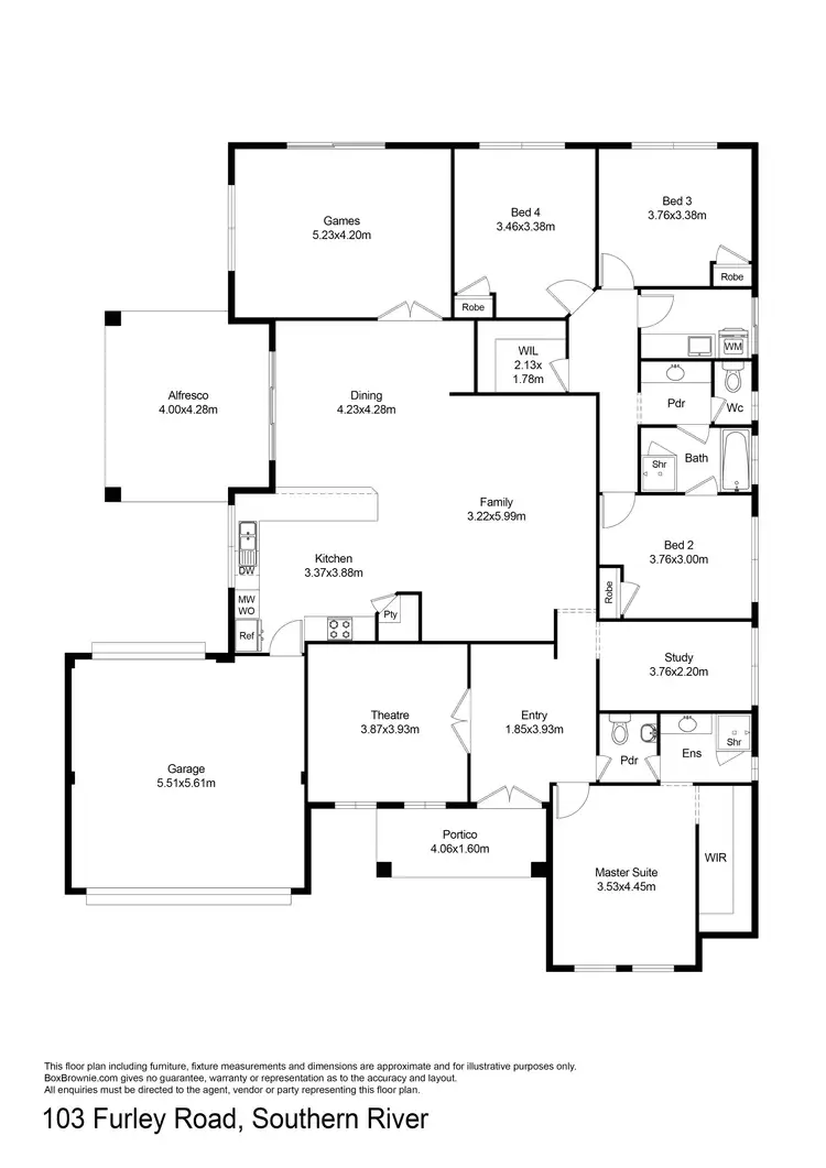Floorplan of Homely house listing, 103 Furley Road, Southern River WA 6110