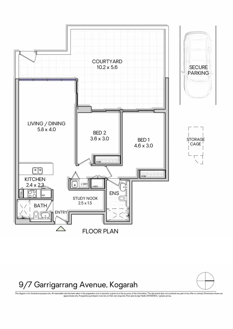 Floorplan of Homely apartment listing, G09/7 Garrigarrang Avenue, Kogarah NSW 2217