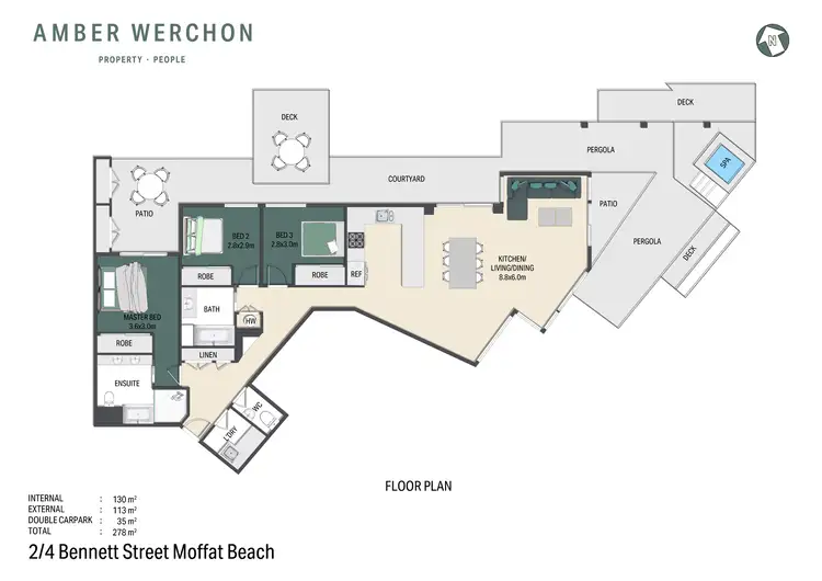 Floorplan of Homely apartment listing, 2/4 Bennett Street, Moffat Beach QLD 4551