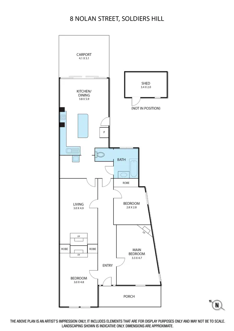 Floorplan of Homely house listing, 8 Nolan Street, Soldiers Hill VIC 3350