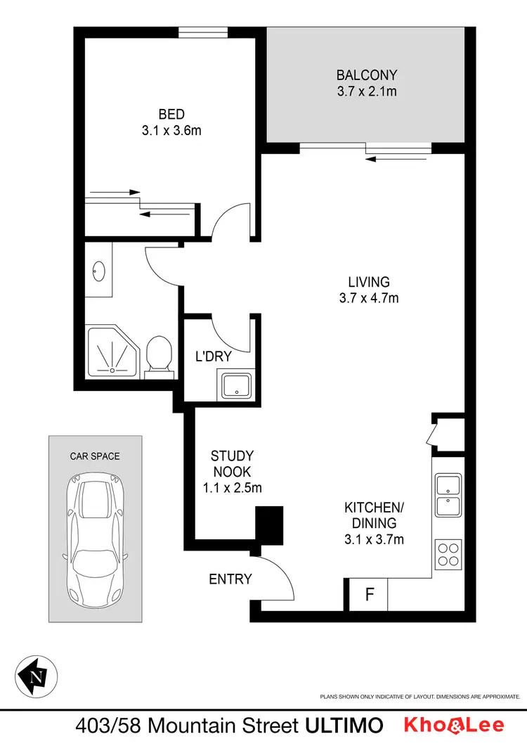 Floorplan of Homely unit listing, 403/58 Mountain Street, Ultimo NSW 2007