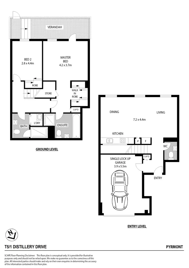 Floorplan of Homely apartment listing, T5/1 Distillery Drive, Pyrmont NSW 2009