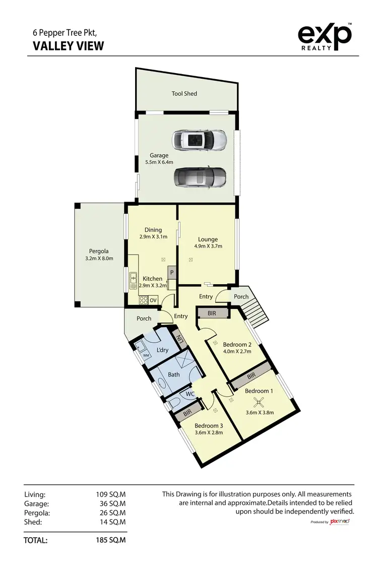 Floorplan of Homely house listing, 6 Pepper Tree Pocket, Valley View SA 5093