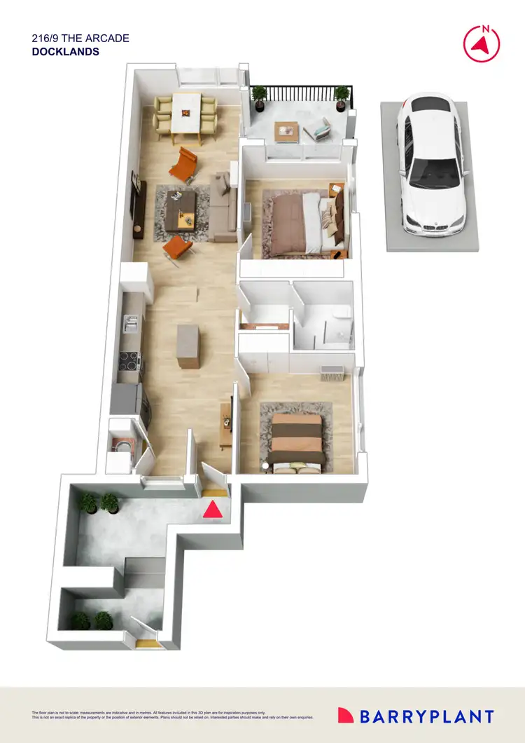 Floorplan of Homely apartment listing, 216/9 The Arcade, Docklands VIC 3008